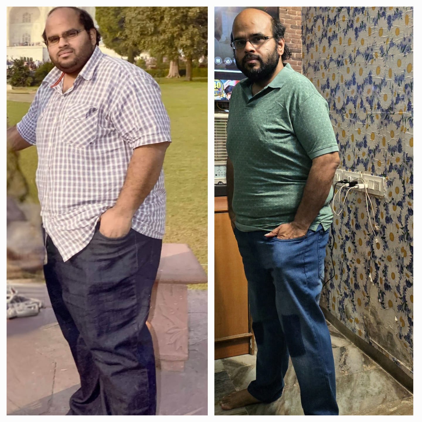 Before and after transformation with visible inch loss from 4 sessions of Cryo and Diet combo